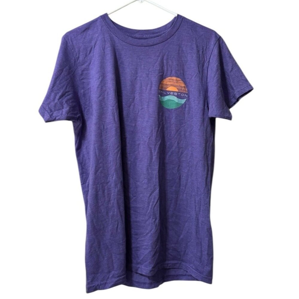 The Duck Company Galveston Texas T Shirt Size Medium Purple Short Sleeve‎